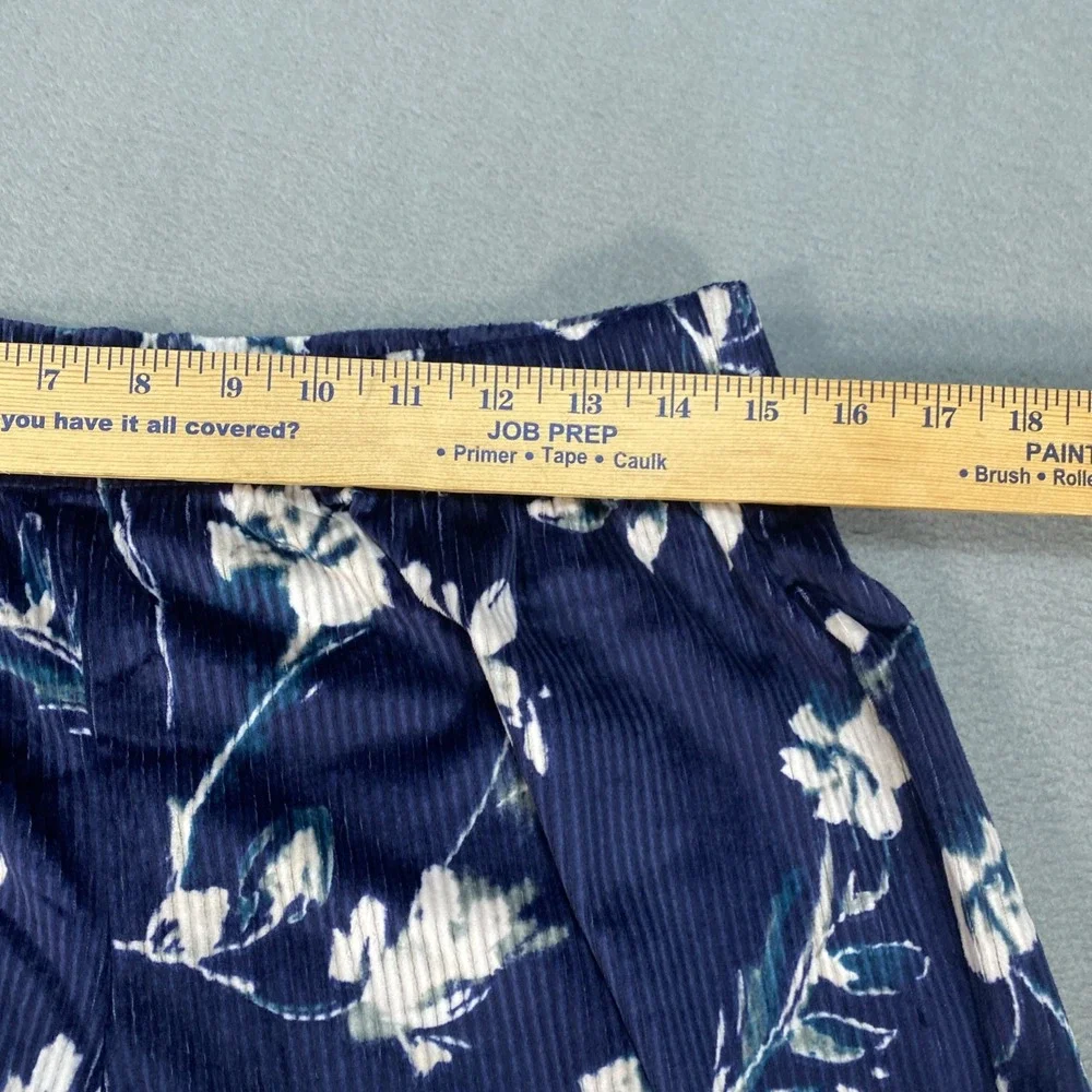Nicole Miller Women's Soft 2pc Stretch Ribbed Pj Set , Navy Floral  NWT Size Med